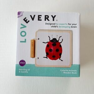 LOVEVERY COLORFUL ANIMALS WOODEN BOOK MONTESSORI